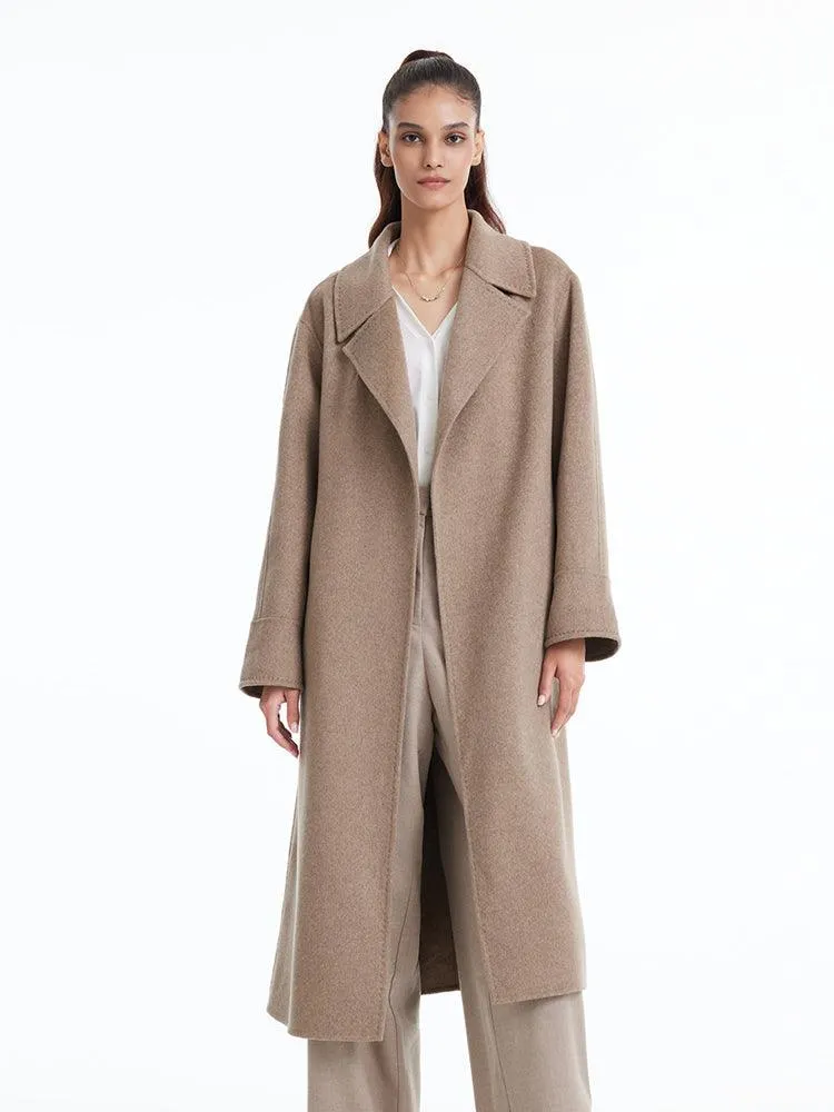 Notched Lapel Cashmere Coat