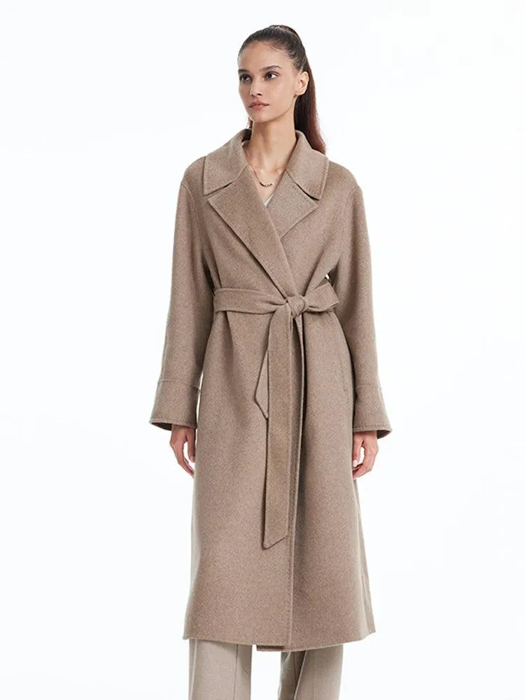 Notched Lapel Cashmere Coat