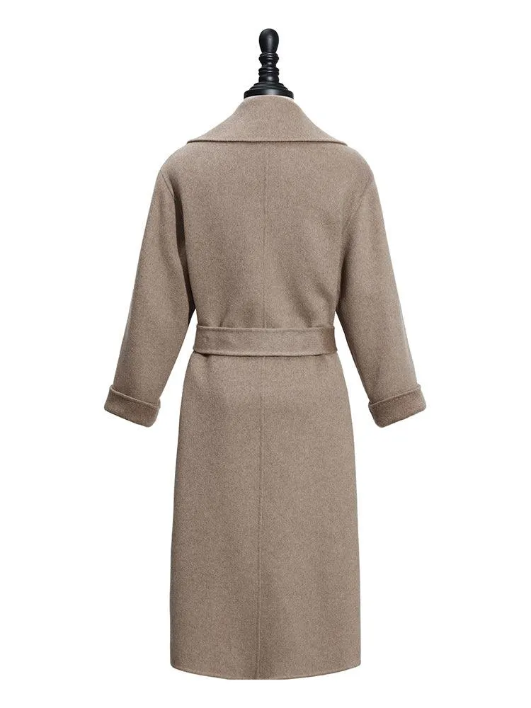 Notched Lapel Cashmere Coat