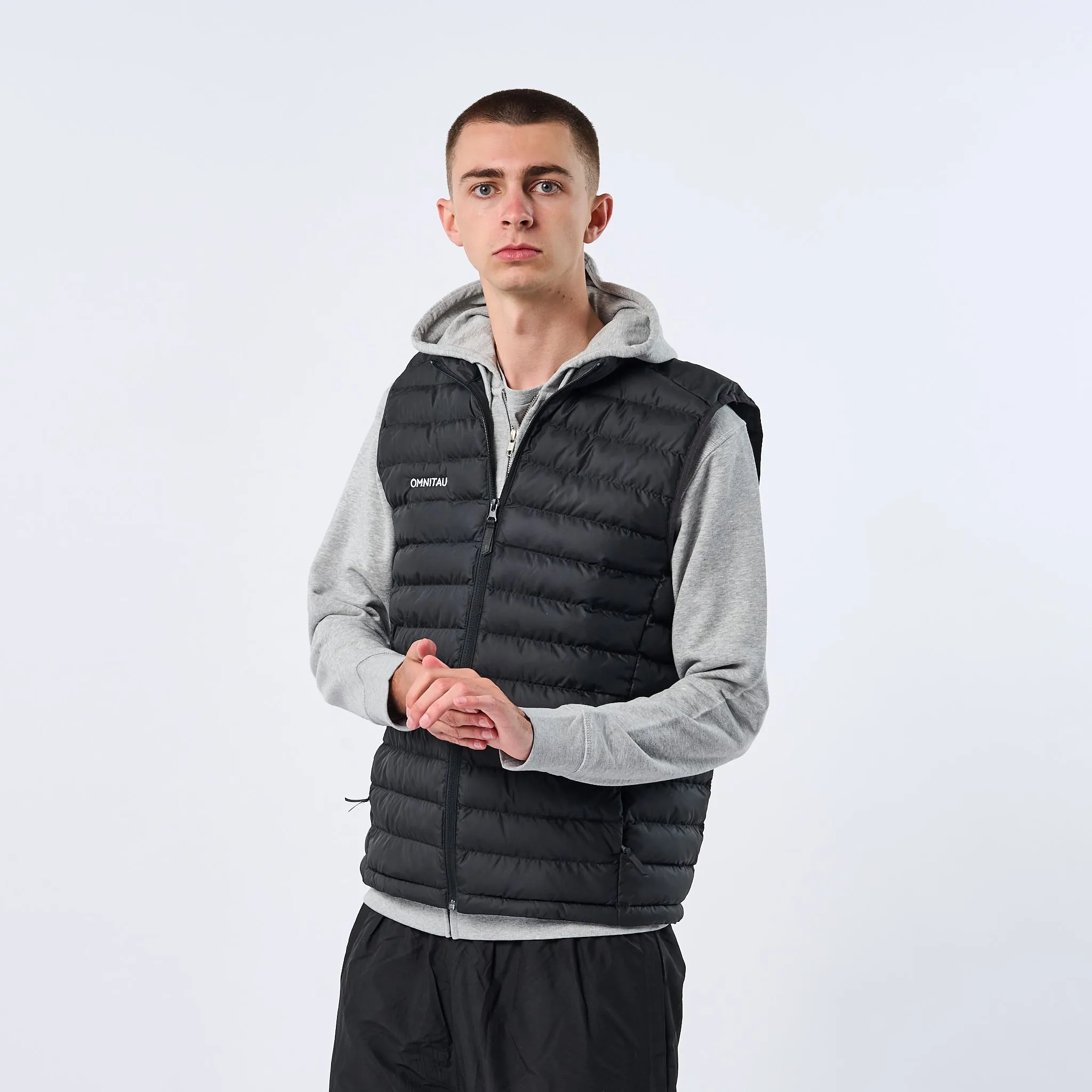 Omnitau Men's Team Sports Recycled Padded Gilet - Black