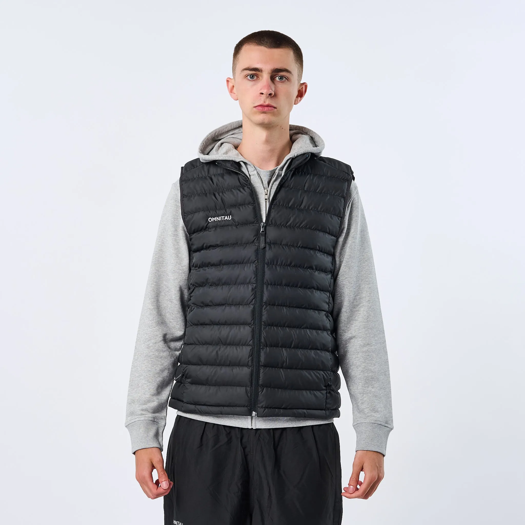 Omnitau Men's Team Sports Recycled Padded Gilet - Black