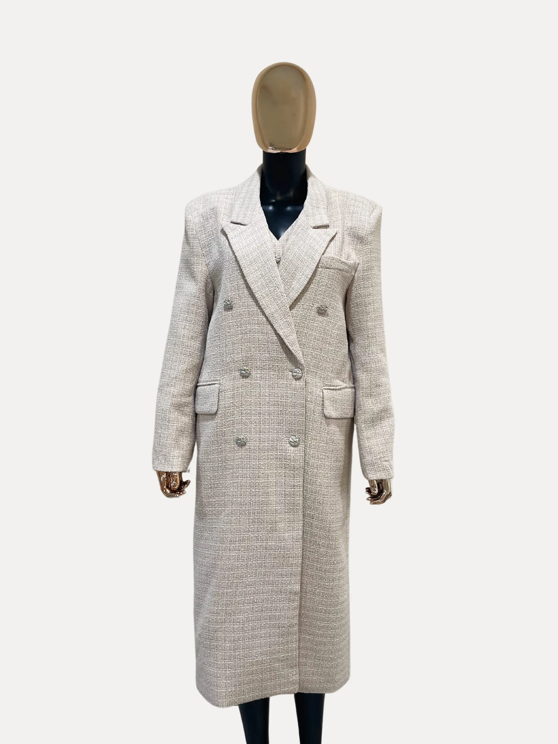 Overcoat 2pc Set Beige