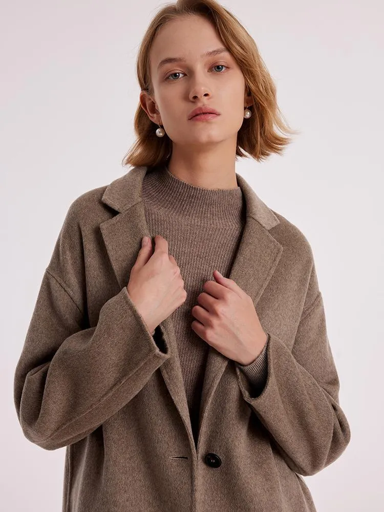 Pure Cashmere Mid-Length Coat