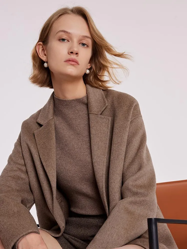 Pure Cashmere Mid-Length Coat