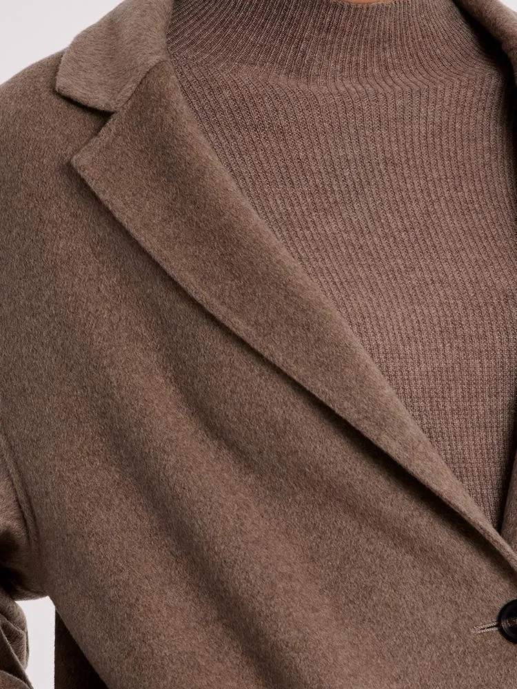 Pure Cashmere Mid-Length Coat