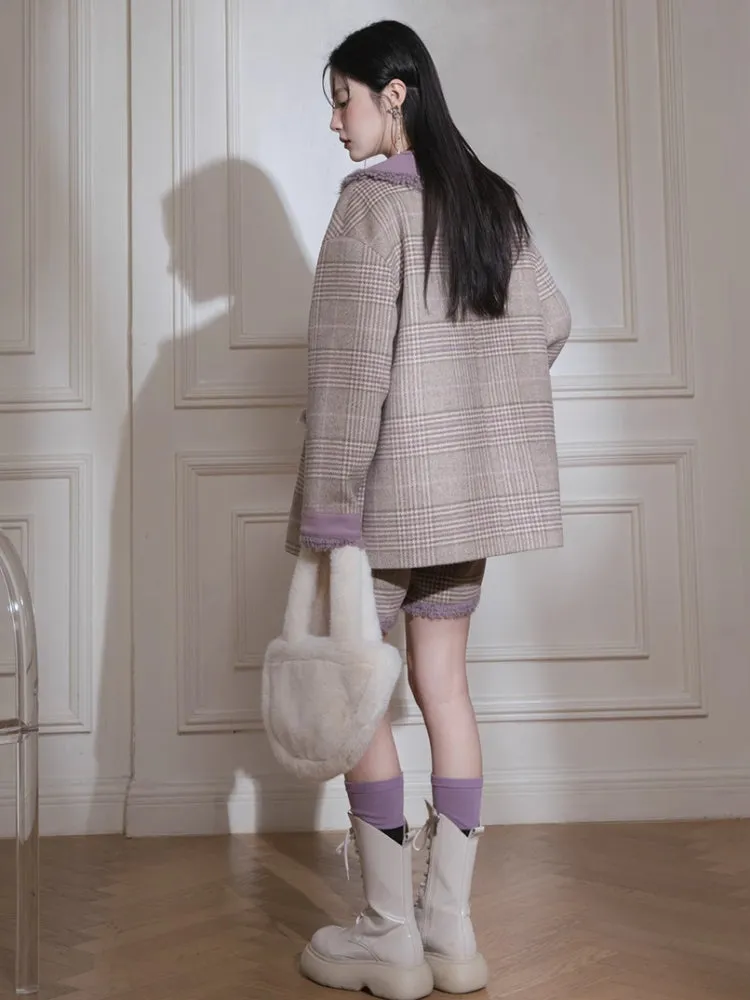 Romantic wool plaid suit【s0000005866】