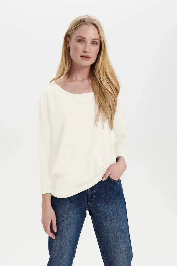 Saint Tropez Mila 3/4 Sleeve Batwing Fine Knit Jumper