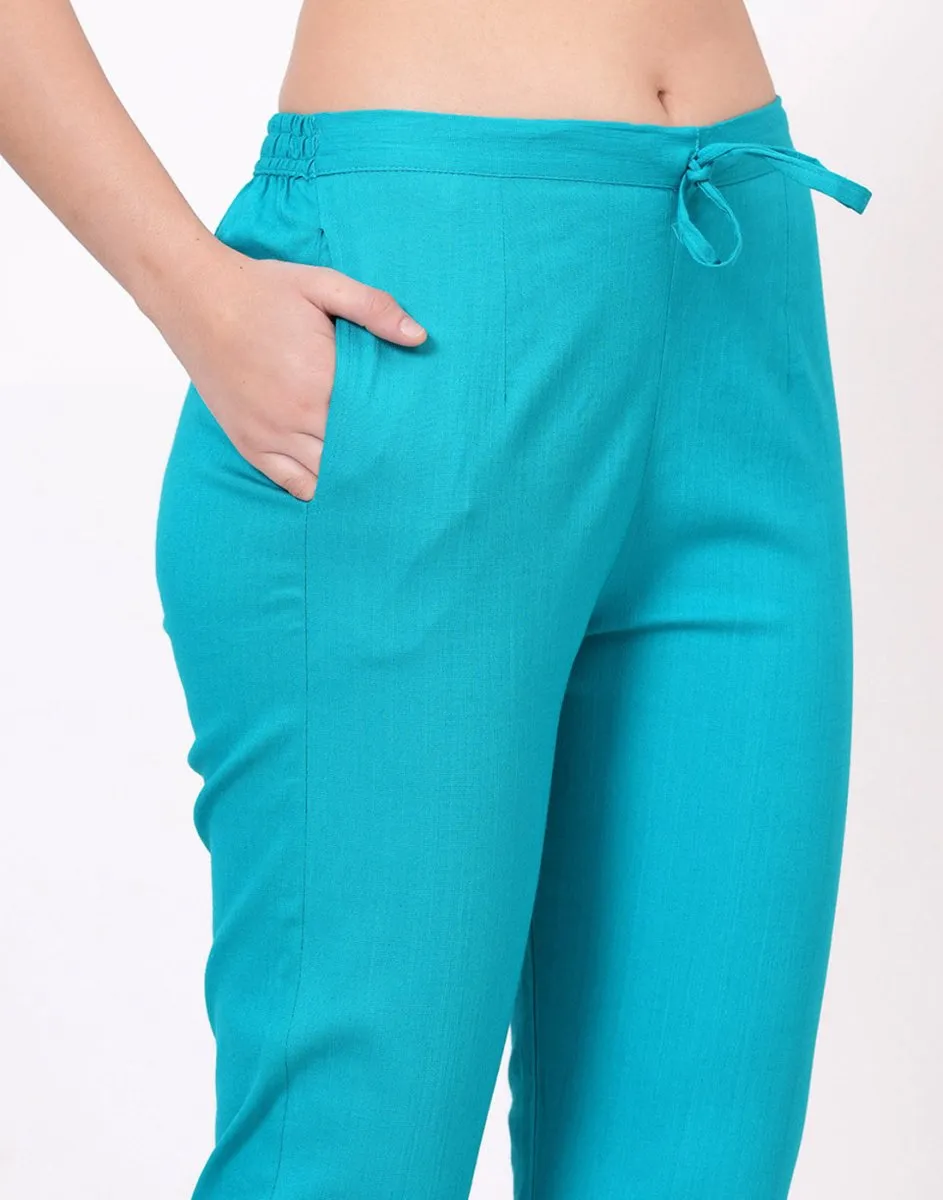 Satrangi Women's Rama Viscose Lycra Trouser