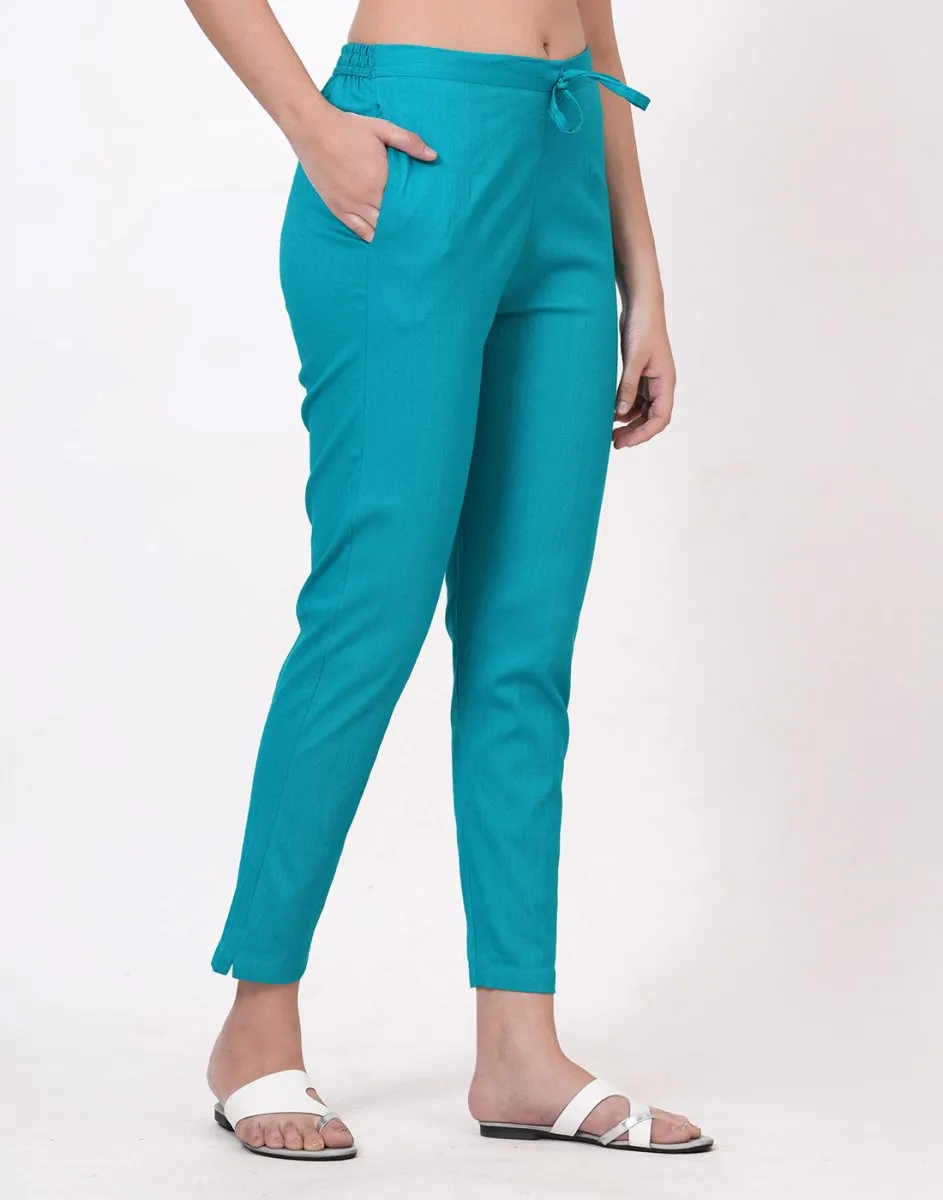 Satrangi Women's Rama Viscose Lycra Trouser