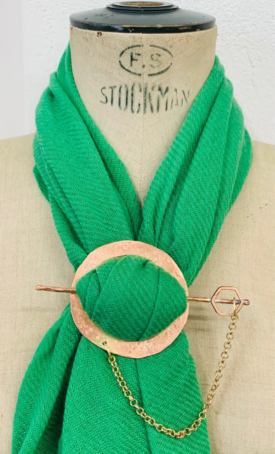 Scarf Tie Copper Circle