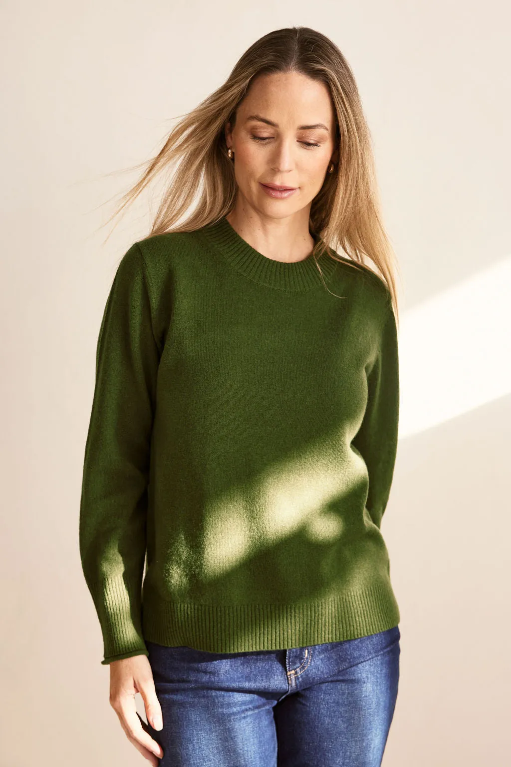See Saw 100% Luxe Merino Wool Crew Neck Sweater