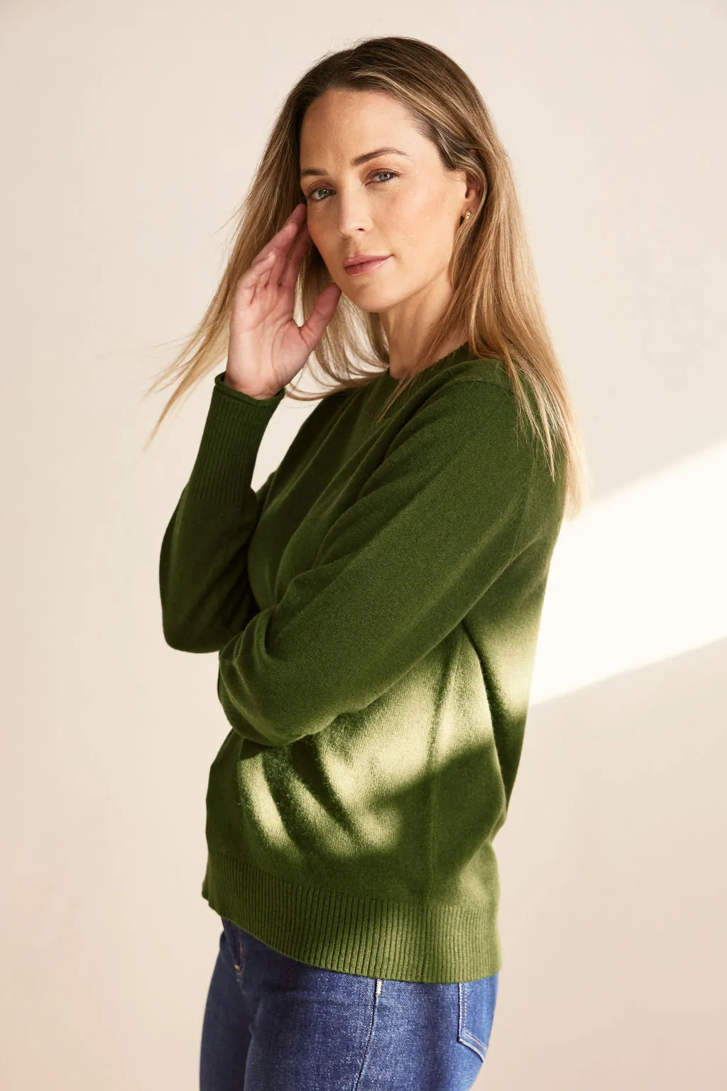 See Saw 100% Luxe Merino Wool Crew Neck Sweater