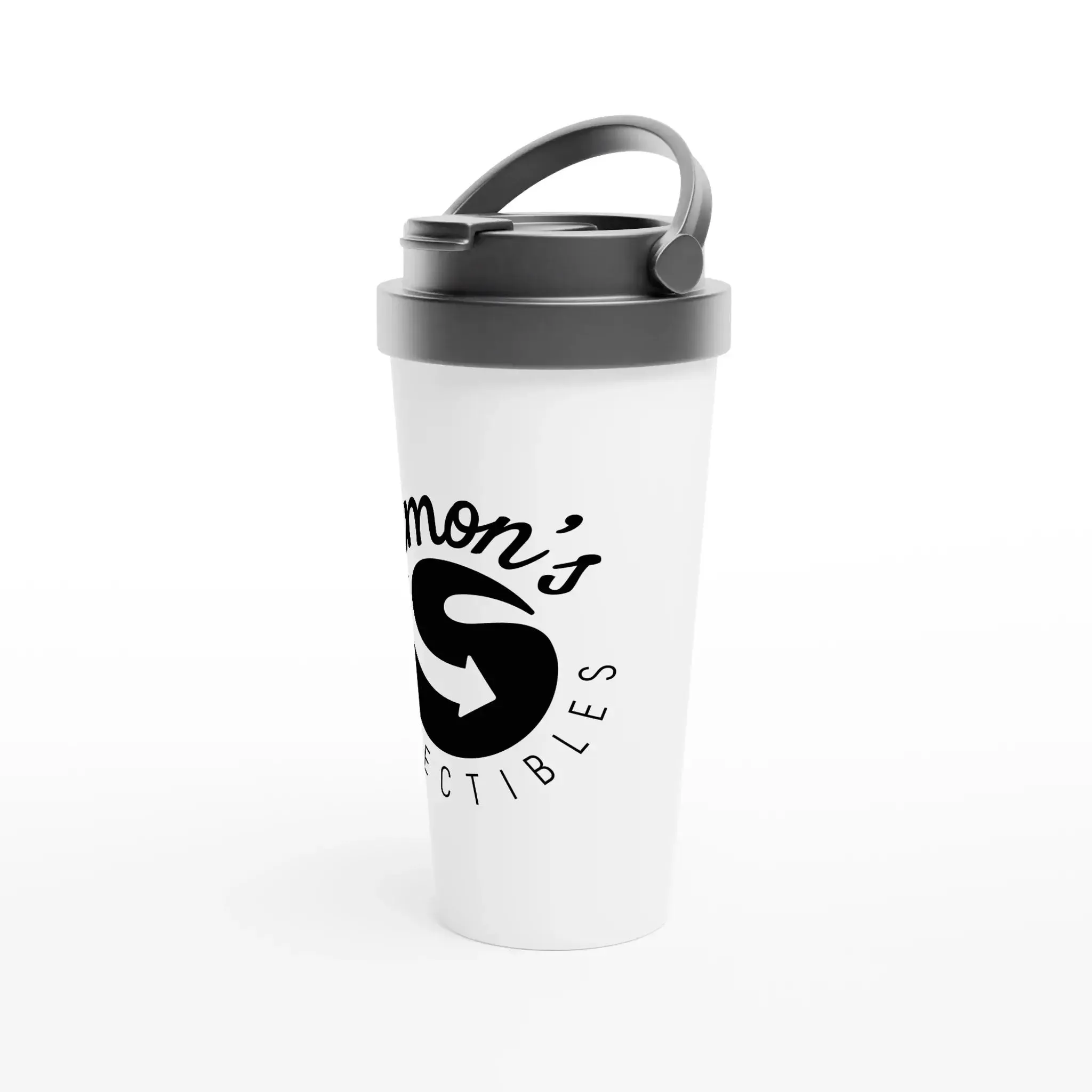 'Simon's Collectibles' White 15oz Stainless Steel Travel Mug