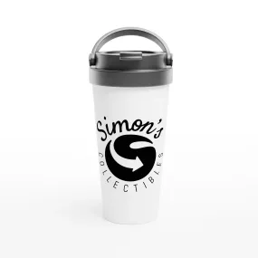 'Simon's Collectibles' White 15oz Stainless Steel Travel Mug
