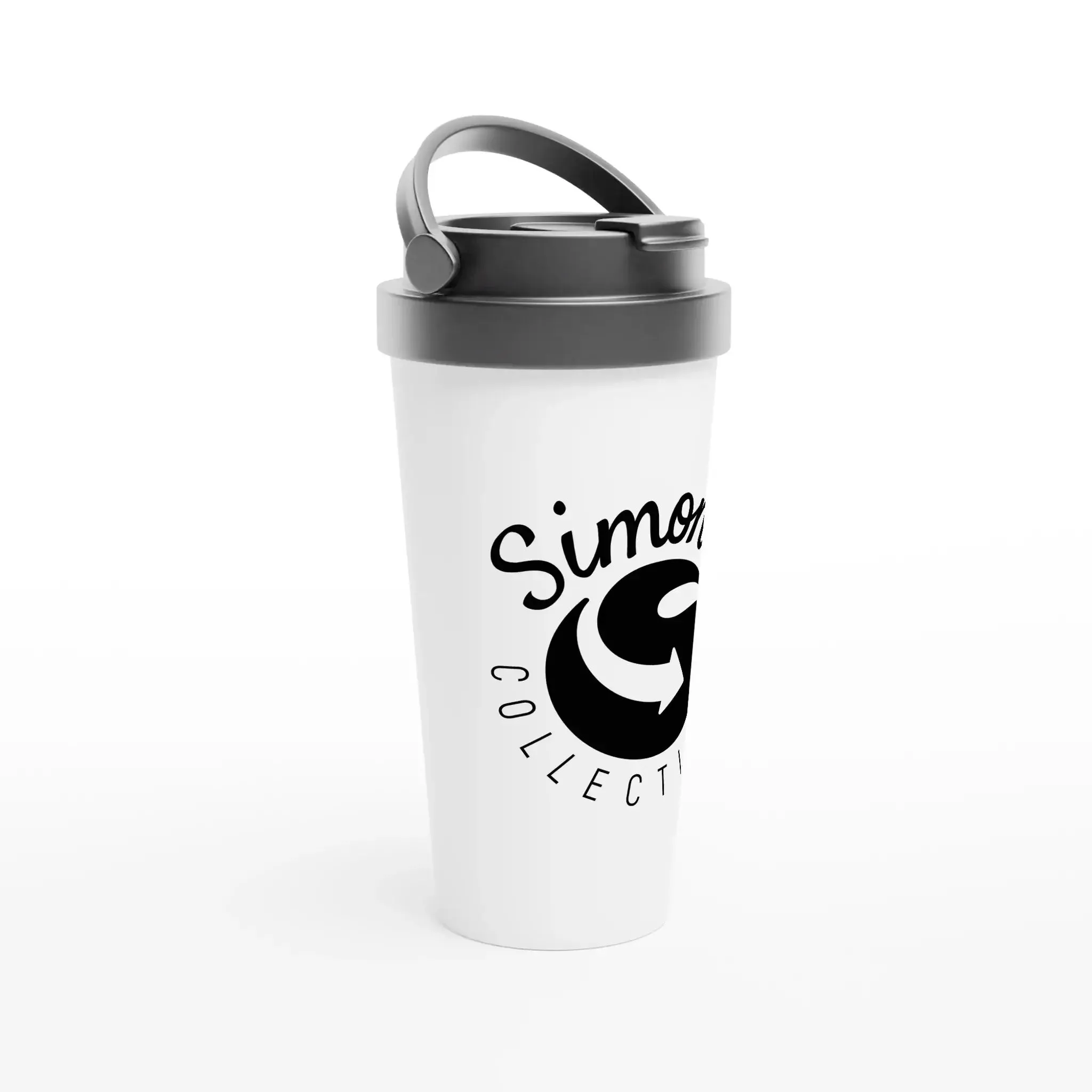 'Simon's Collectibles' White 15oz Stainless Steel Travel Mug
