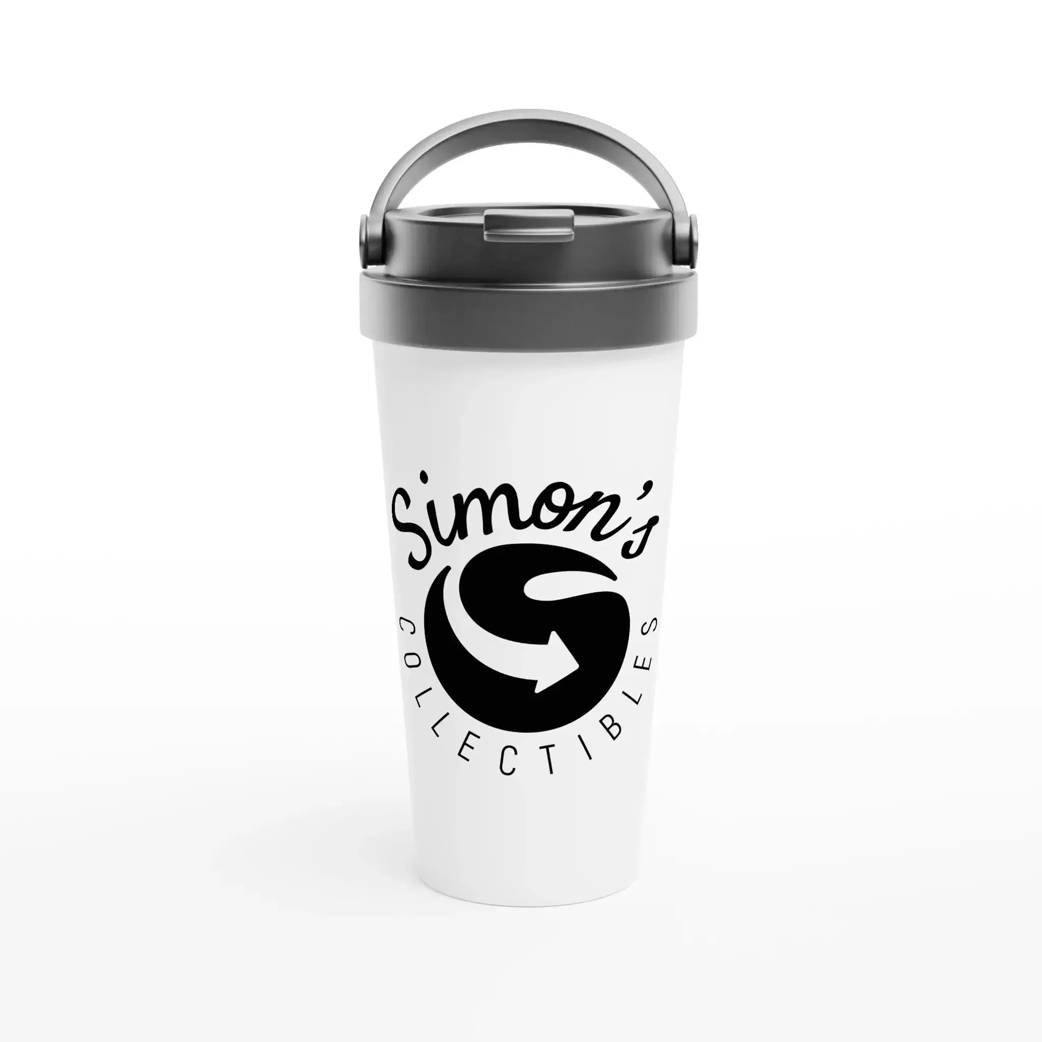 'Simon's Collectibles' White 15oz Stainless Steel Travel Mug