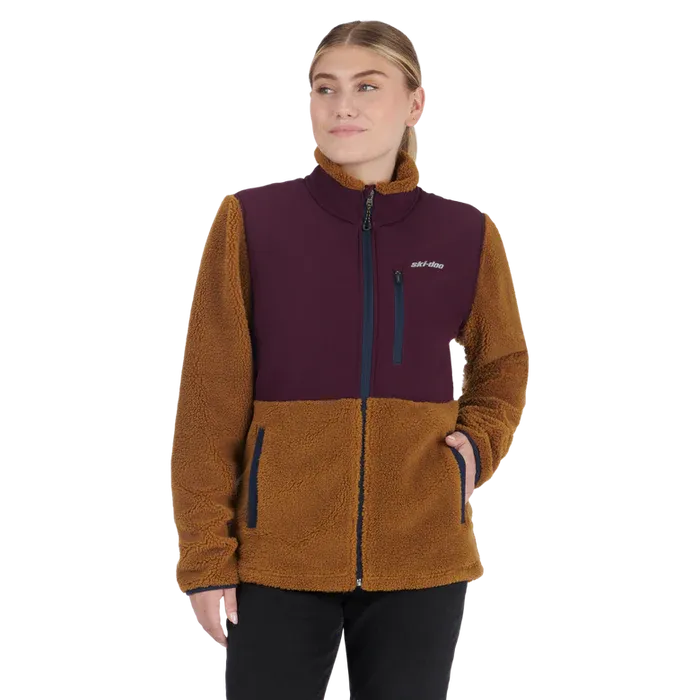Ski-Doo Ladies Bronze Teddy Fleece Jacket