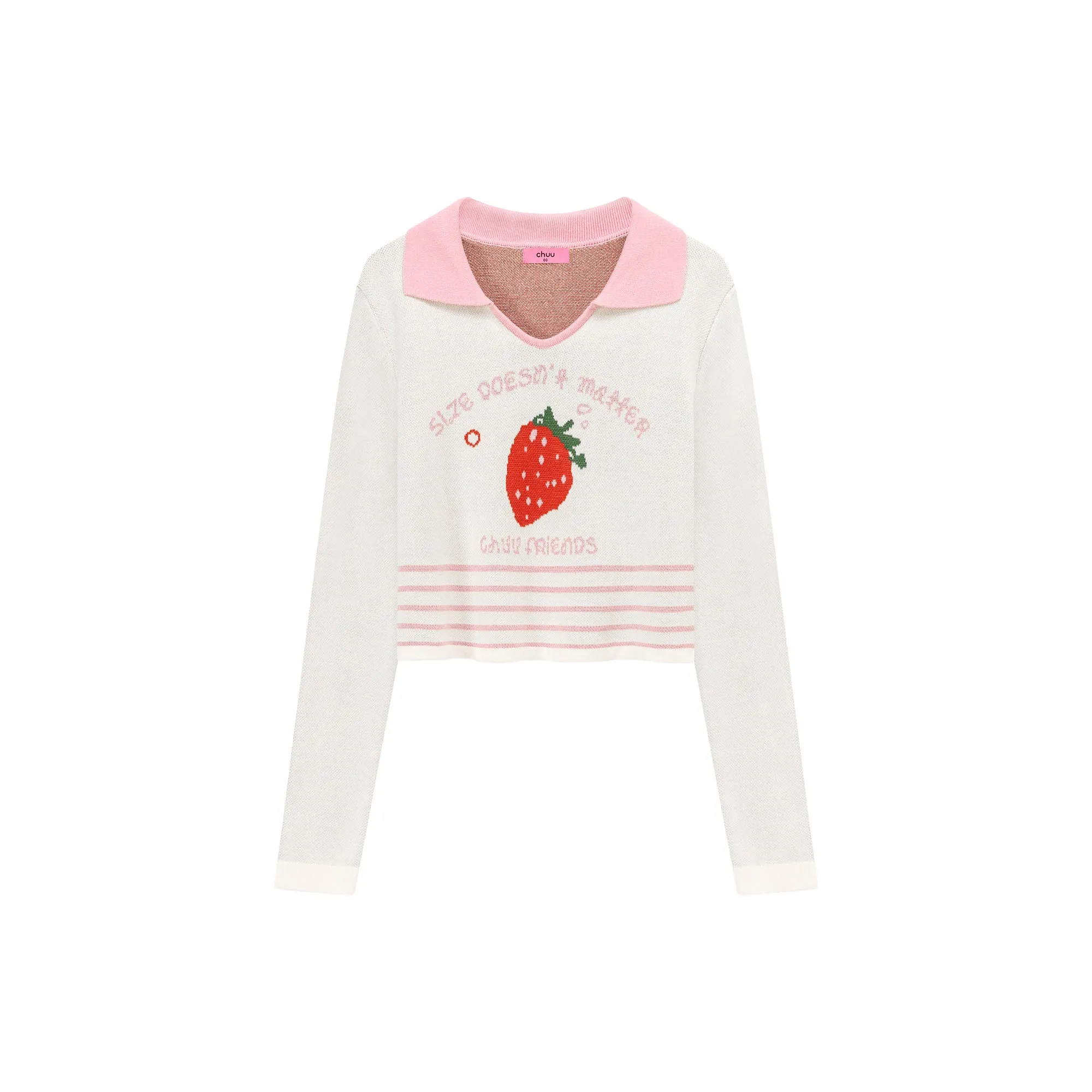 Strawberry Crop Knit Top