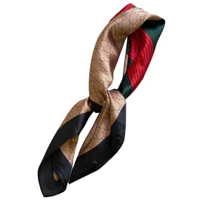 Tan Square Neck Scarf