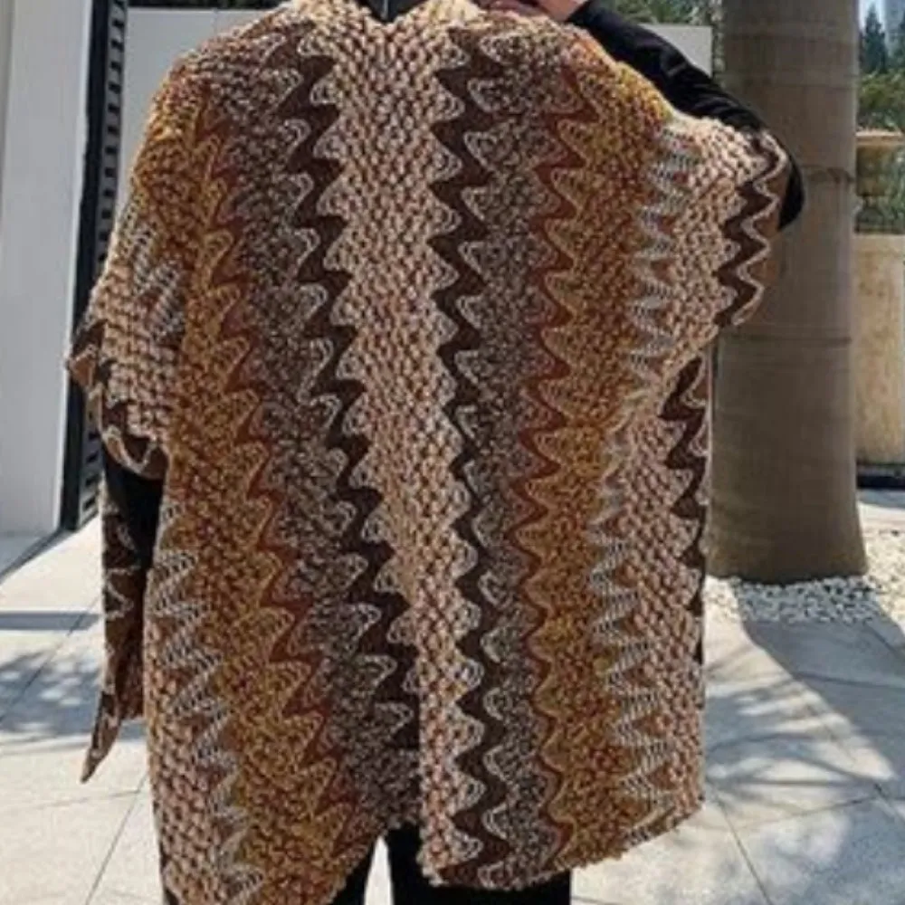 Textured Woven Ruana