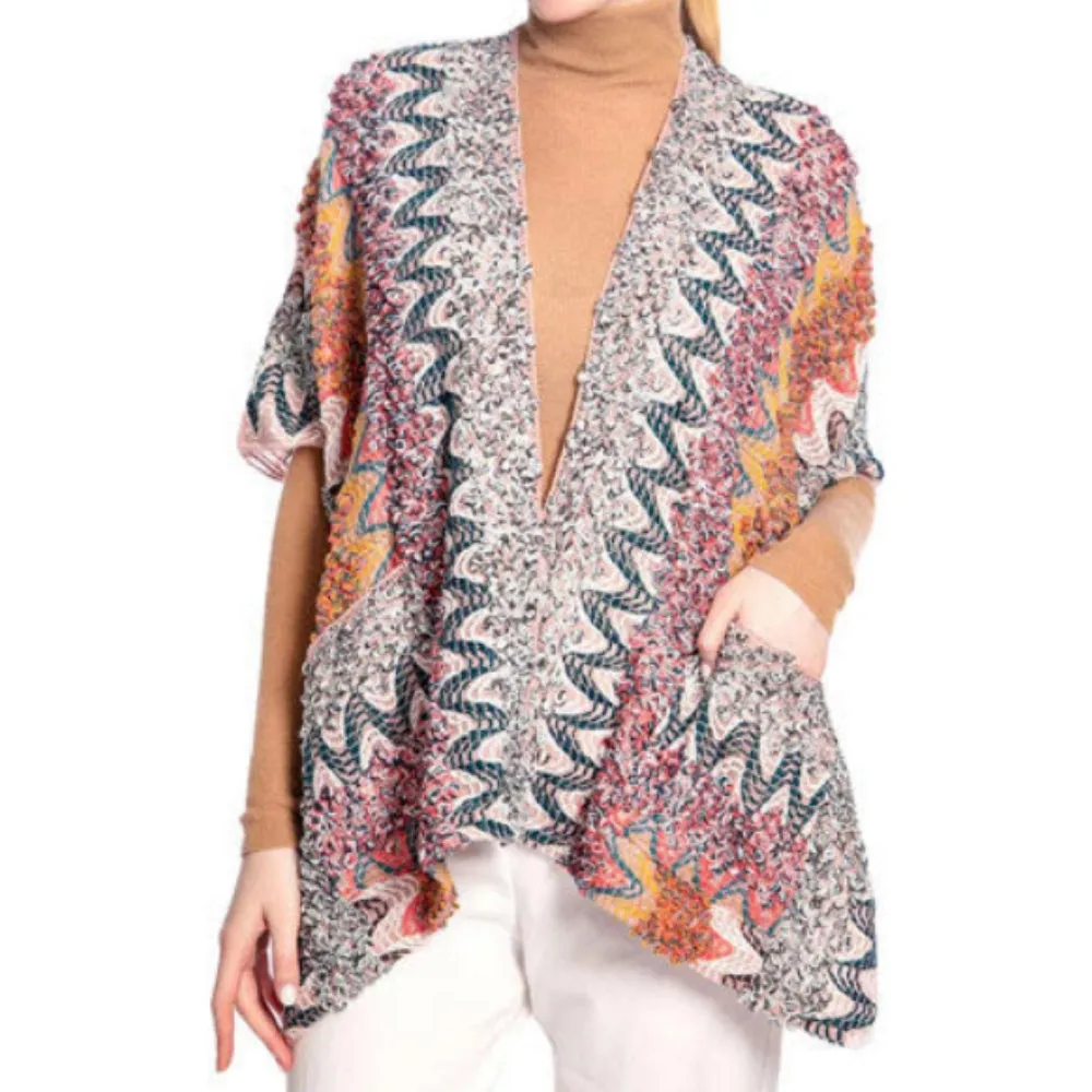 Textured Woven Ruana