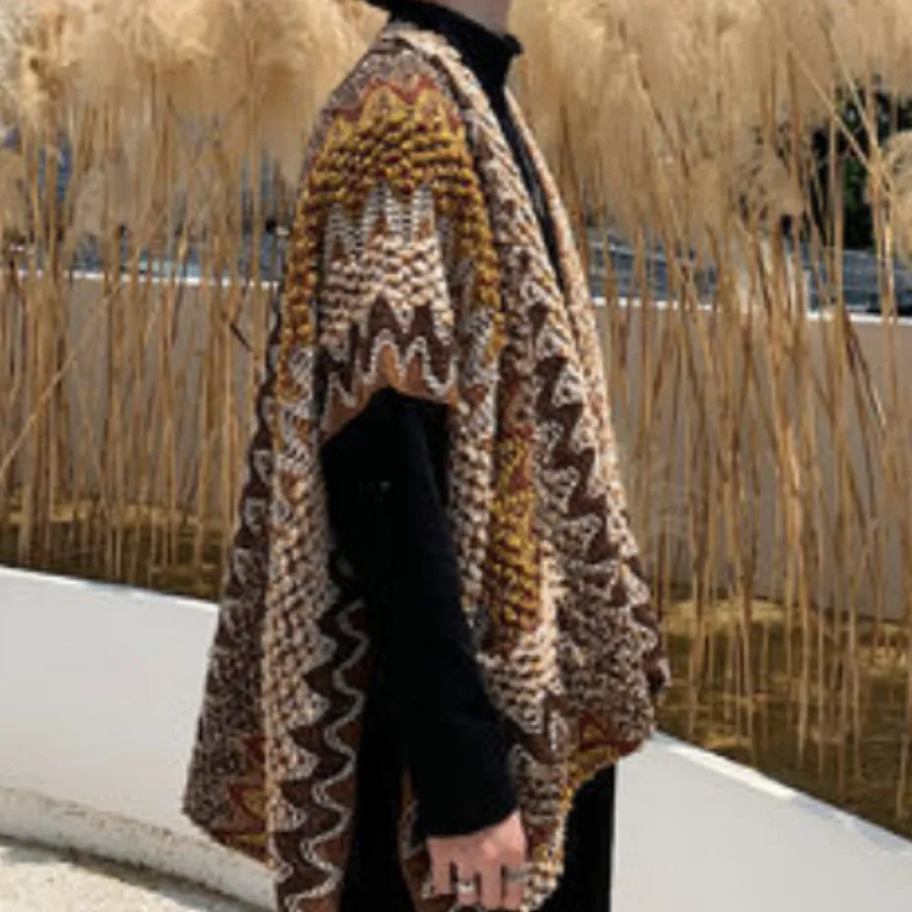 Textured Woven Ruana