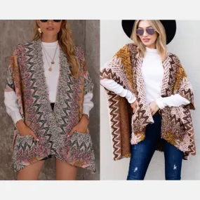 Textured Woven Ruana