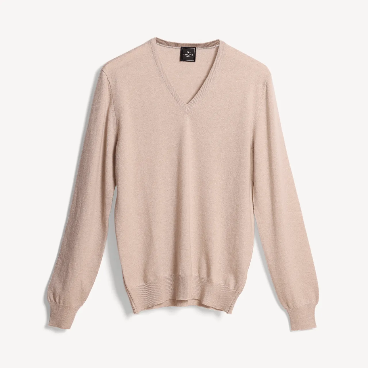 V Neck Jumper - Beige