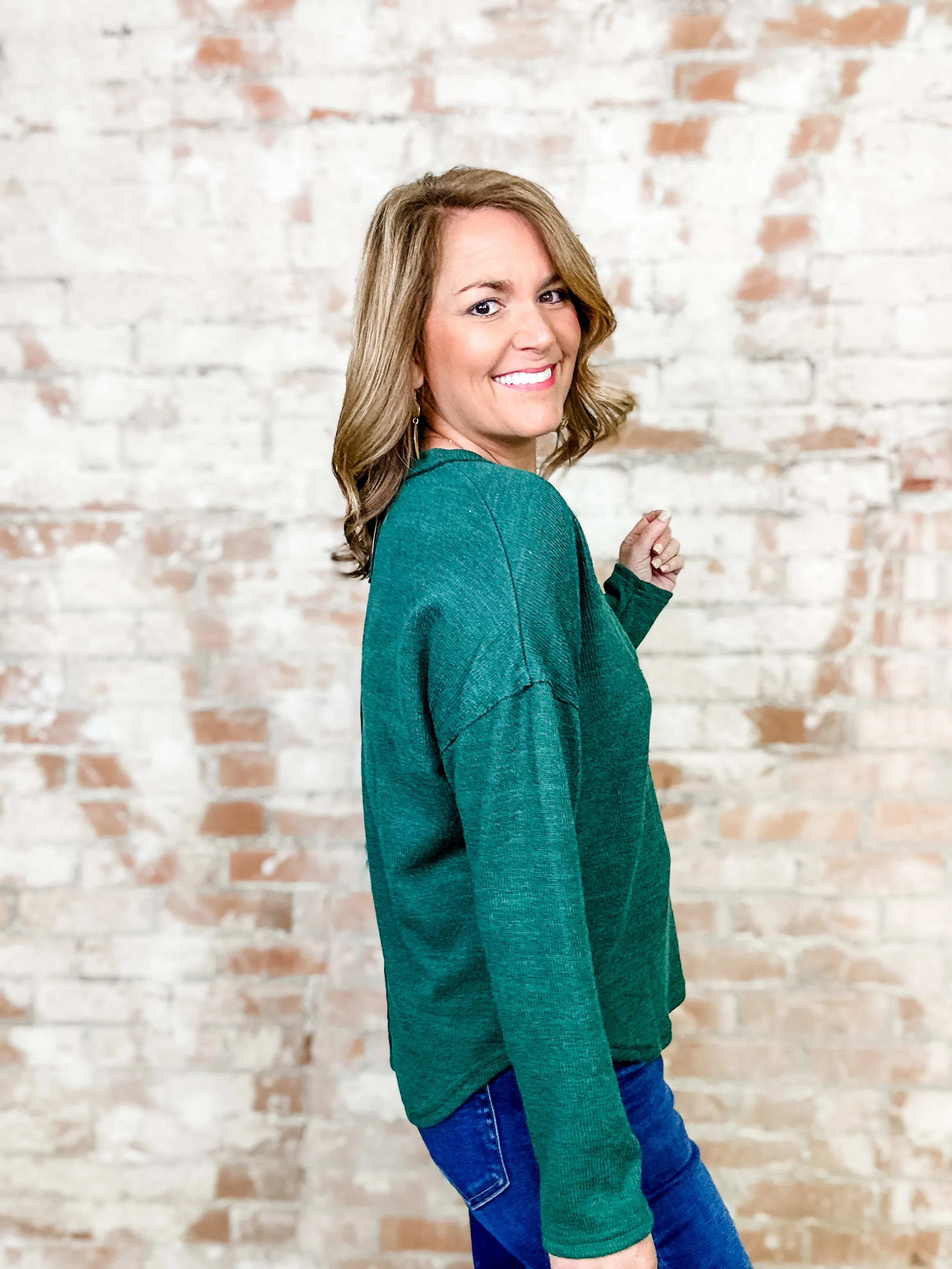 Whitney Notched Neck Knit Top - FINAL SALE
