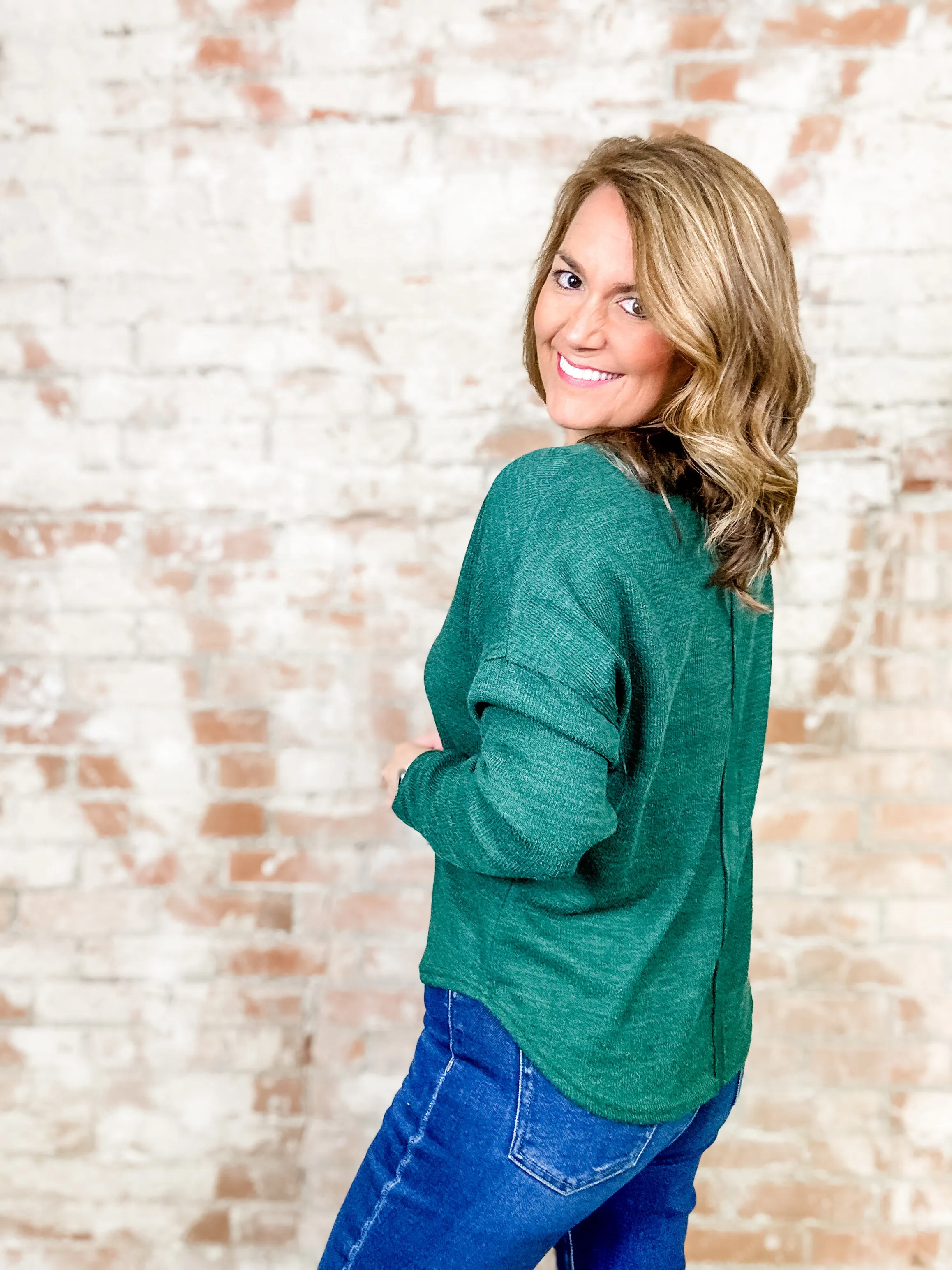 Whitney Notched Neck Knit Top - FINAL SALE