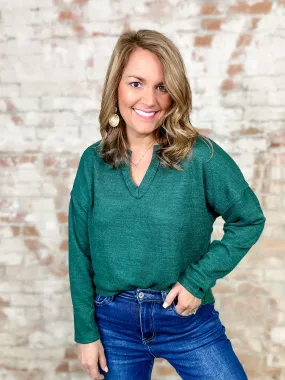 Whitney Notched Neck Knit Top - FINAL SALE