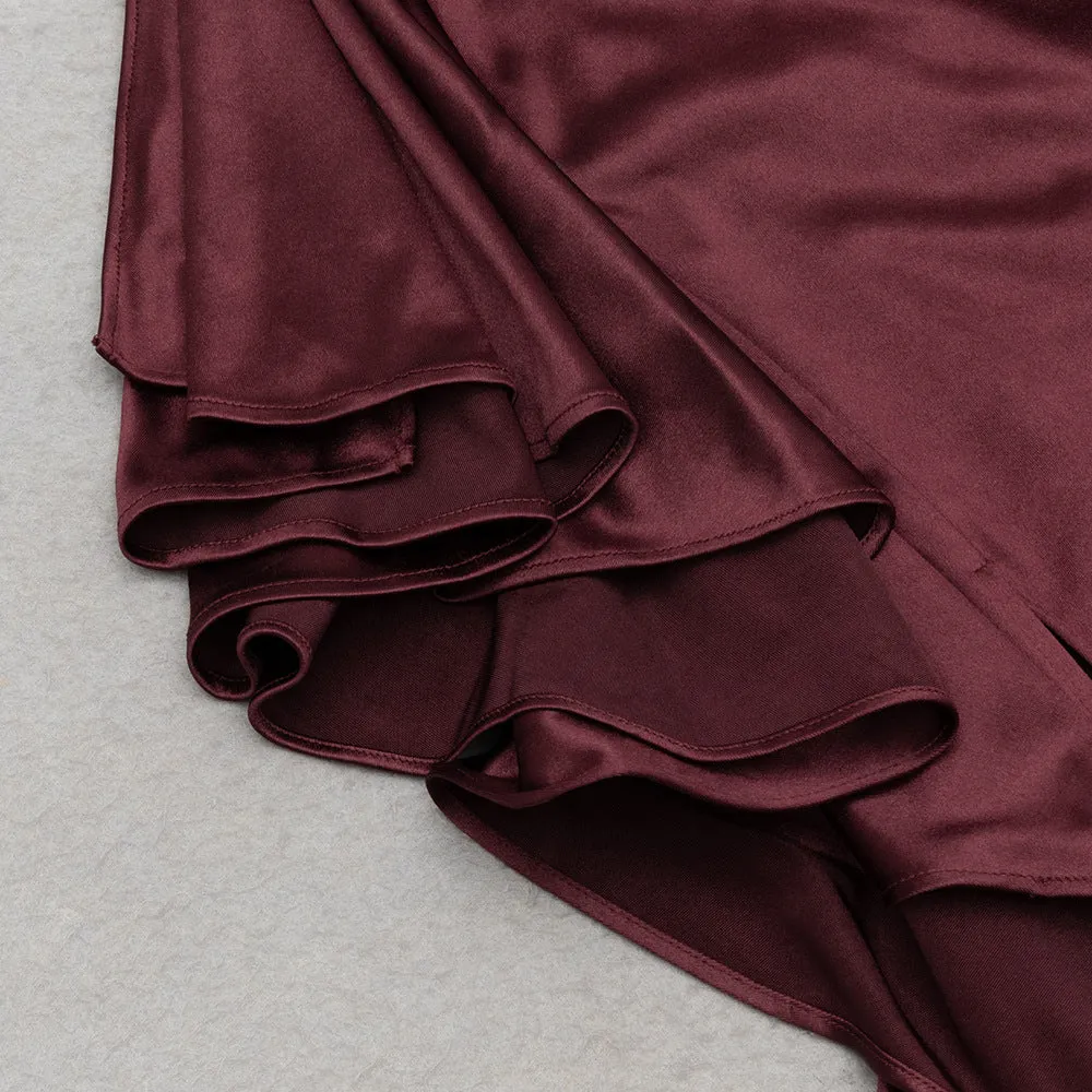 Women Sexy Backless Halter Split Formal Dress