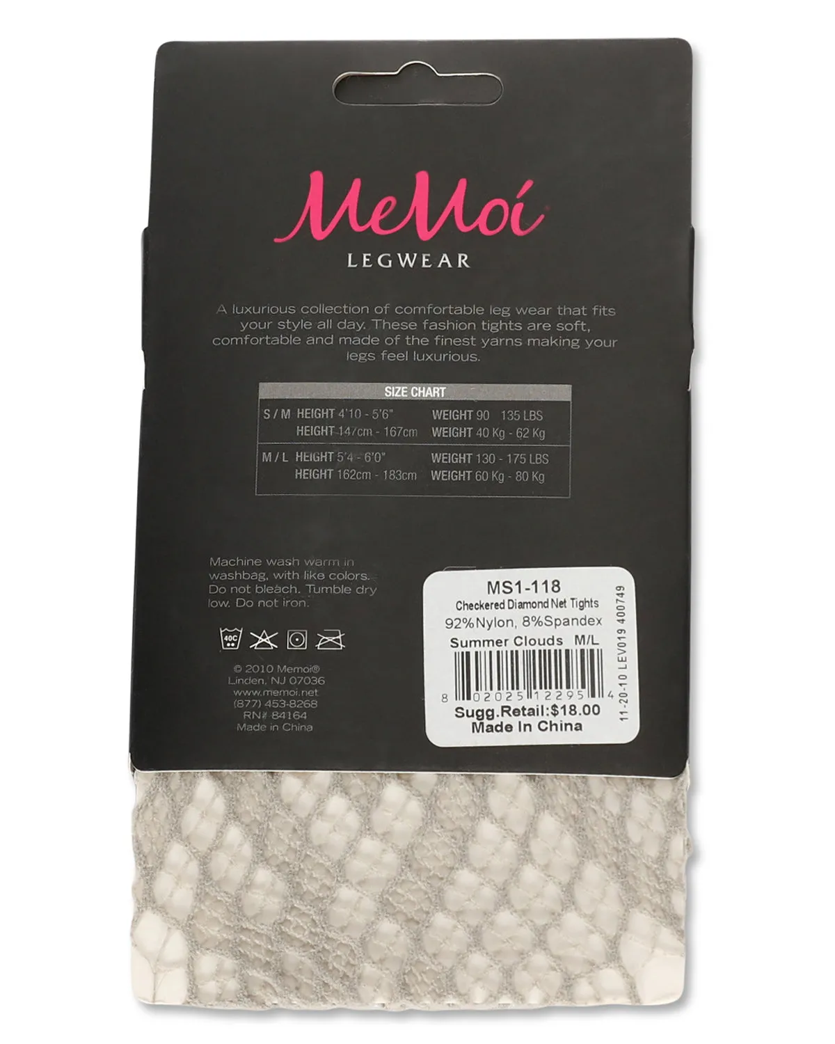 Women's Checkered Diamonds Nylon Net Tights