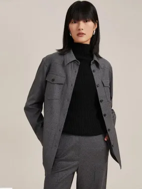 Woolen Shirt Coat