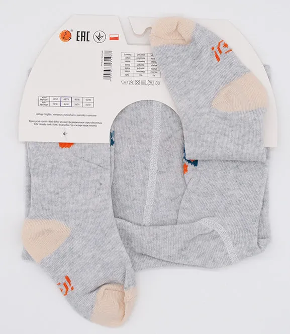 YO! Boys' Multicolor Cotton Printed Tights | RAB-0003