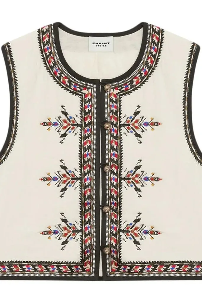 Zeana Embroidered Gilet