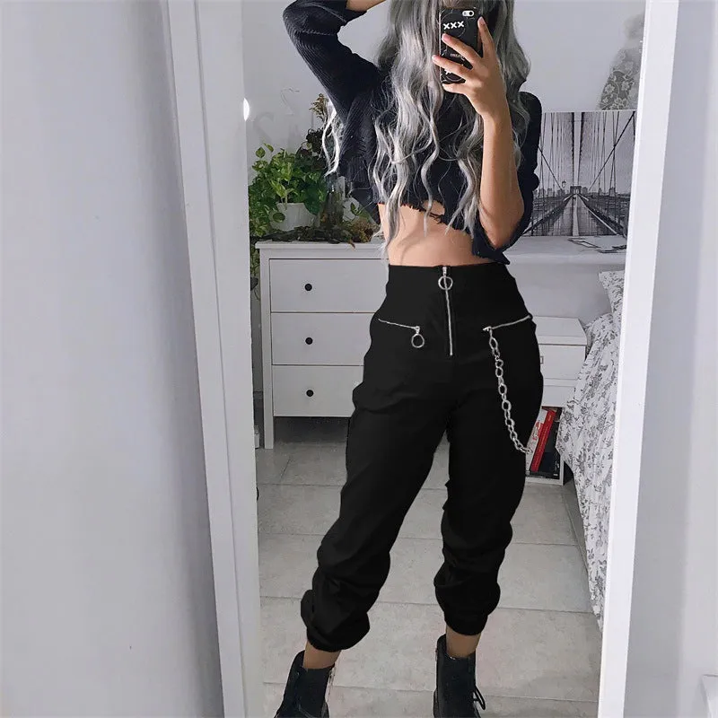 Zipped Black Sweatpants